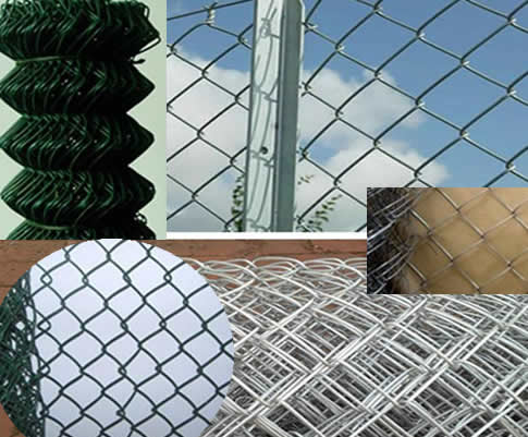 PVC Coated Chain Link Fence Diamond Mesh In Black Color